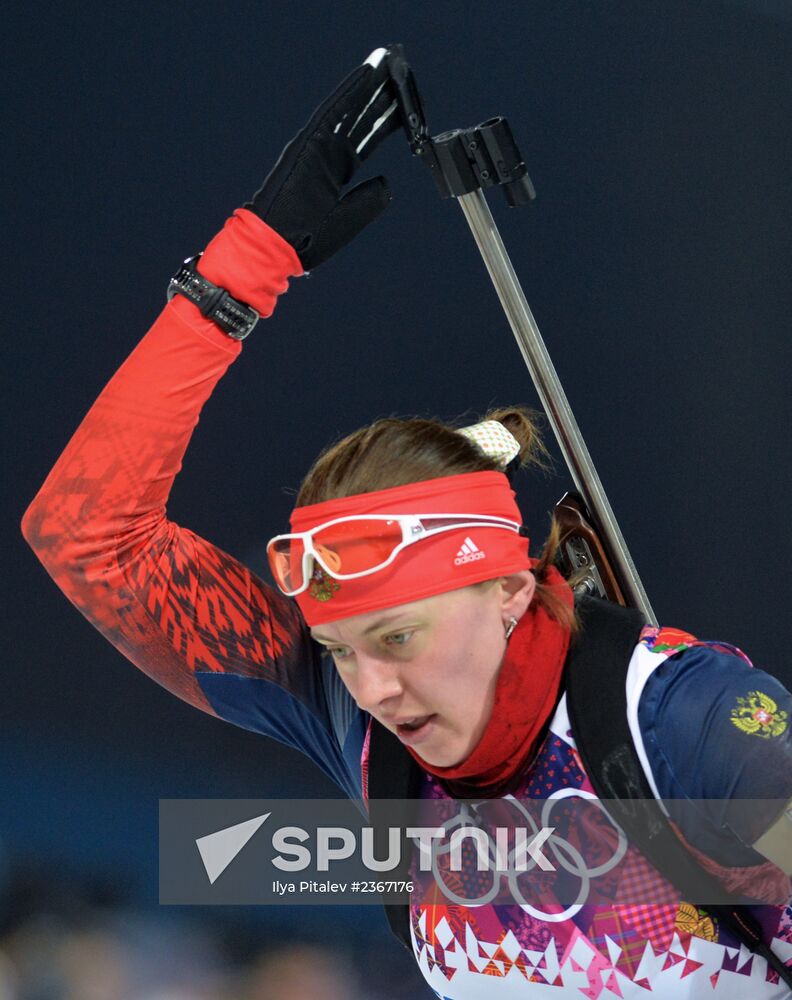 2014 Winter Olympics. Biathlon. Women. Pursuit race