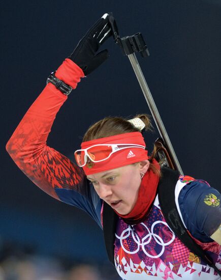 2014 Winter Olympics. Biathlon. Women. Pursuit race