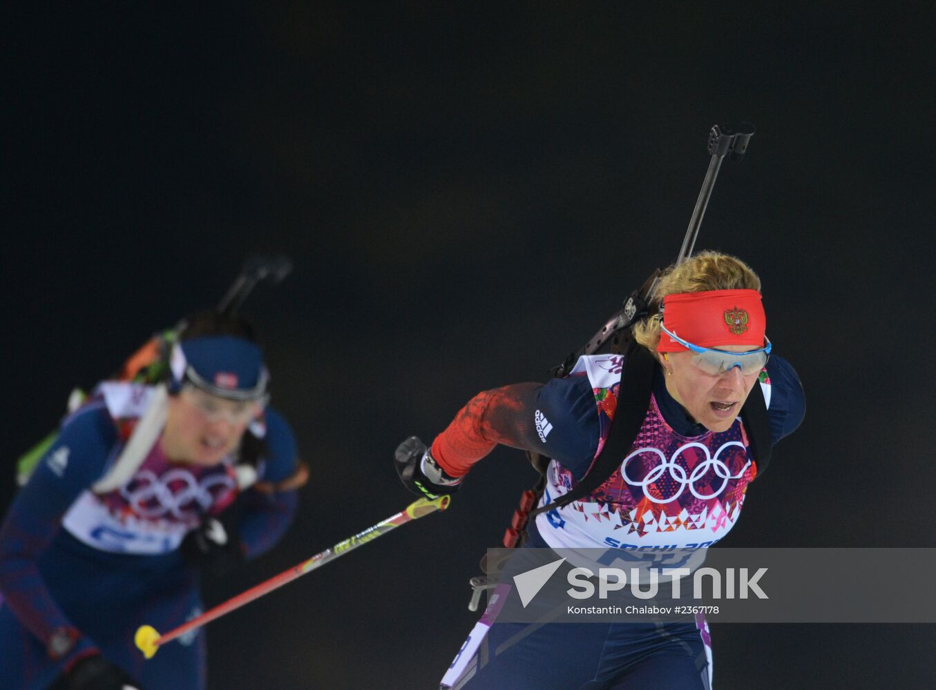 2014 Winter Olympics. Biathlon. Women. Pursuit race