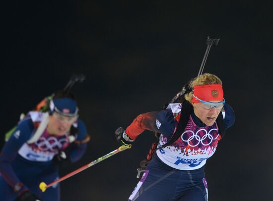 2014 Winter Olympics. Biathlon. Women. Pursuit race