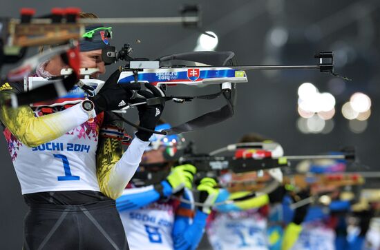 2014 Winter Olympics. Biathlon. Women. Pursuit race