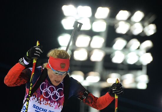 2014 Winter Olympics. Biathlon. Women. Pursuit race