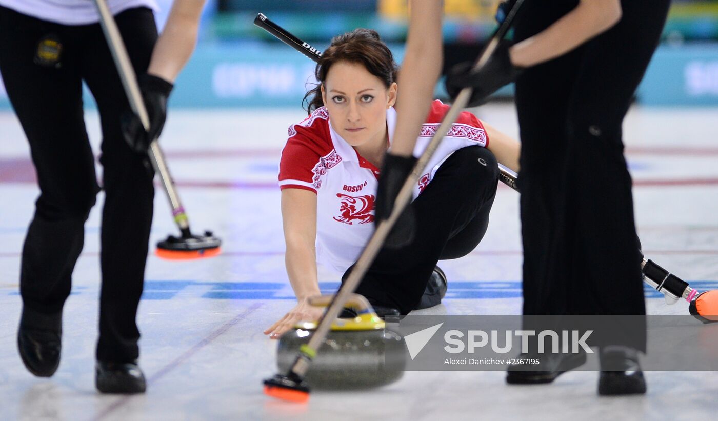 2014 Winter Olympics. Curling. Women. Day Two