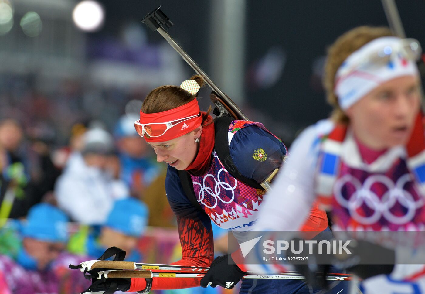 2014 Winter Olympics. Biathlon. Women. Pursuit race