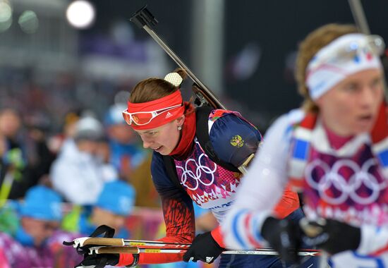 2014 Winter Olympics. Biathlon. Women. Pursuit race