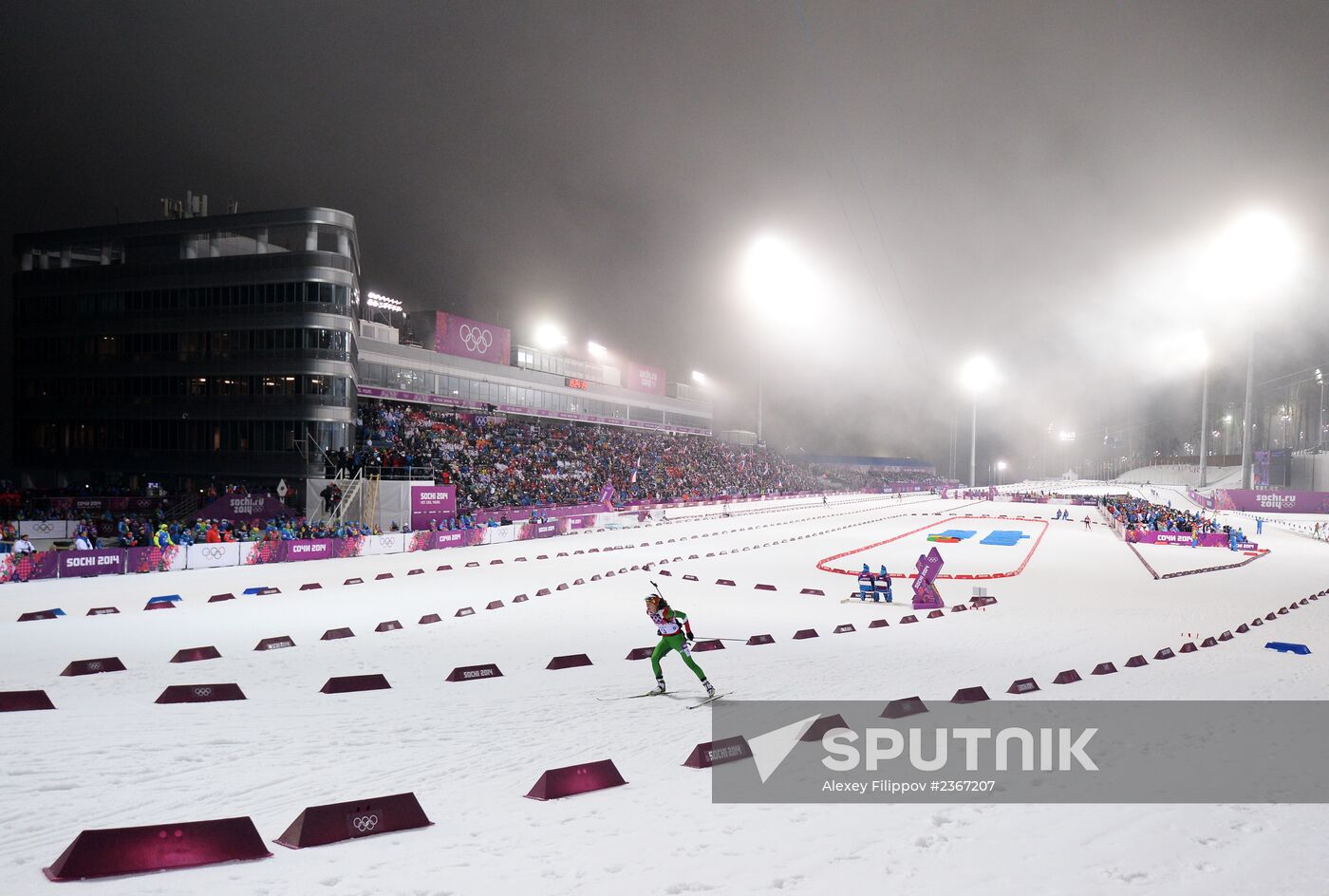 2014 Olympics. Biathlon. Women's pursuit