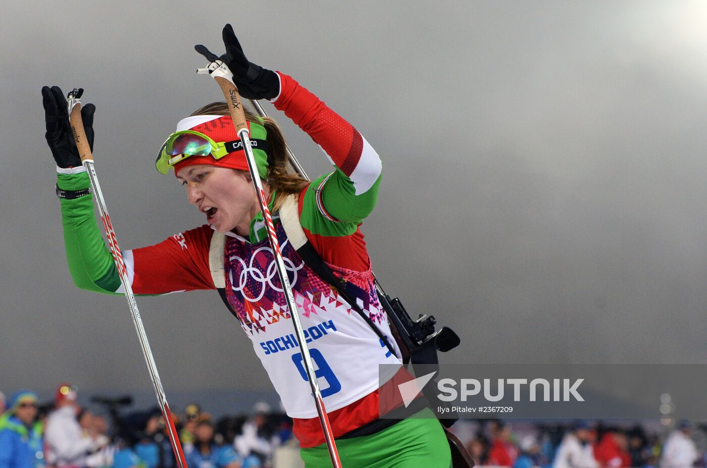 2014 Winter Olympics. Biathlon. Women. Pursuit race