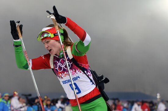 2014 Winter Olympics. Biathlon. Women. Pursuit race