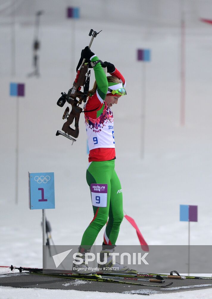 2014 Winter Olympics. Biathlon. Women. Pursuit race