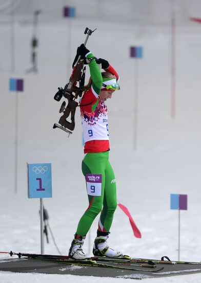 2014 Winter Olympics. Biathlon. Women. Pursuit race