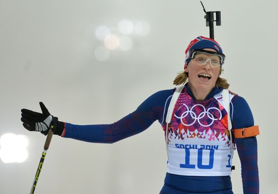 2014 Winter Olympics. Biathlon. Women. Pursuit race