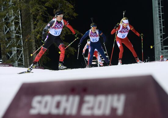 2014 Winter Olympics. Biathlon. Women. Pursuit race