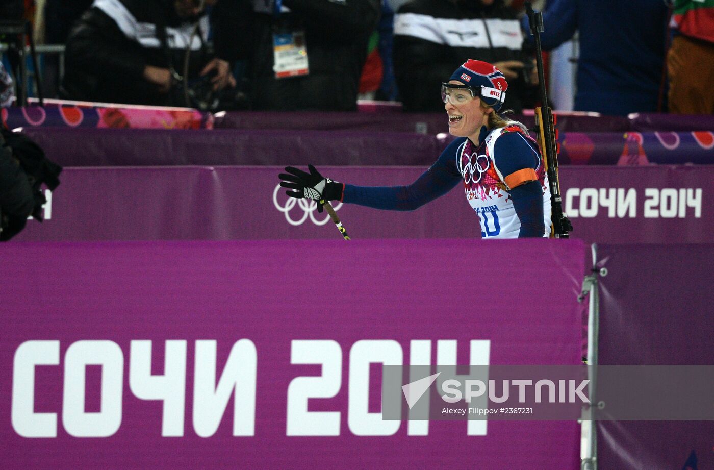 2014 Winter Olympics. Biathlon. Women. Pursuit race