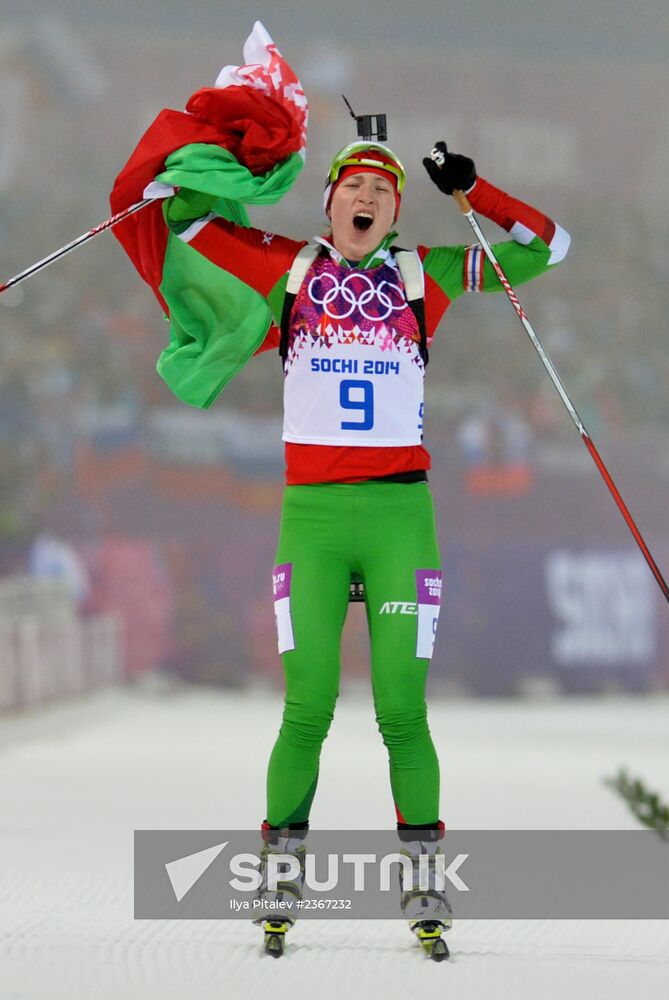 2014 Winter Olympics. Biathlon. Women. Pursuit race