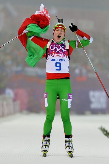 2014 Winter Olympics. Biathlon. Women. Pursuit race