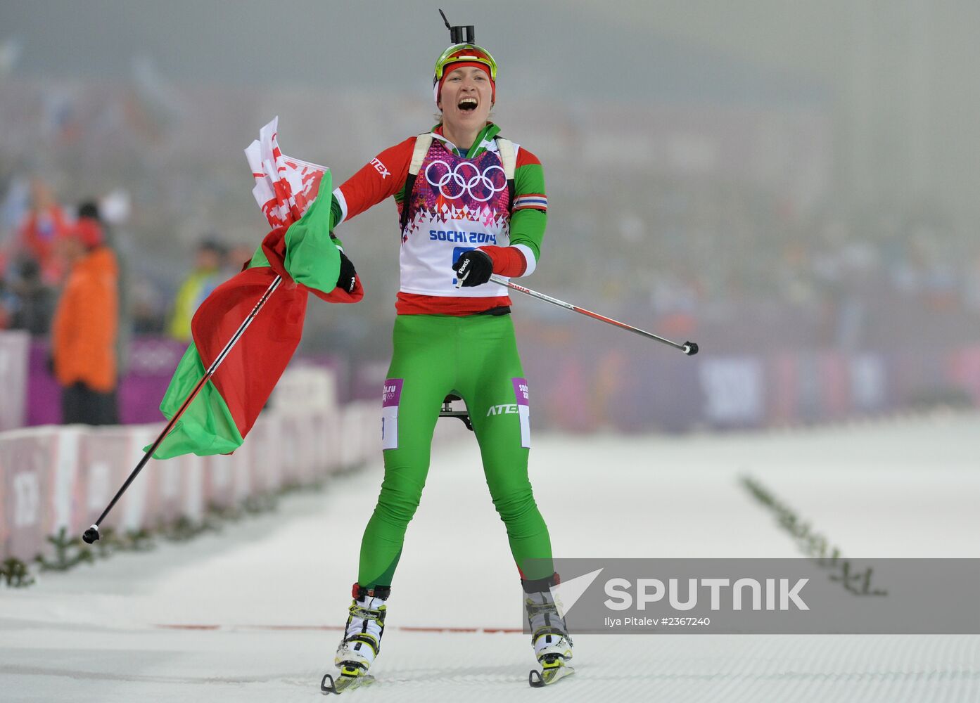 2014 Winter Olympics. Biathlon. Women. Pursuit race
