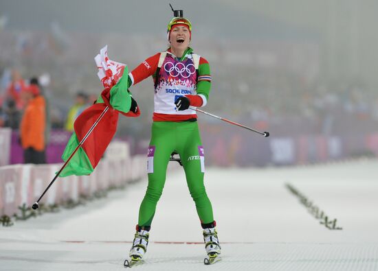 2014 Winter Olympics. Biathlon. Women. Pursuit race