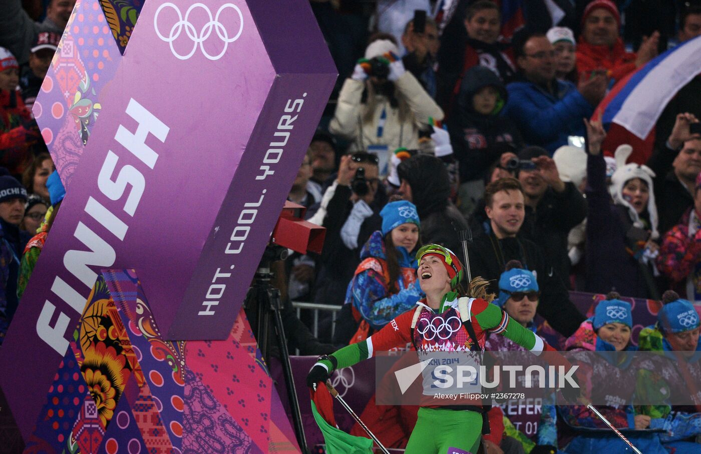 2014 Winter Olympics. Biathlon. Women. Pursuit race