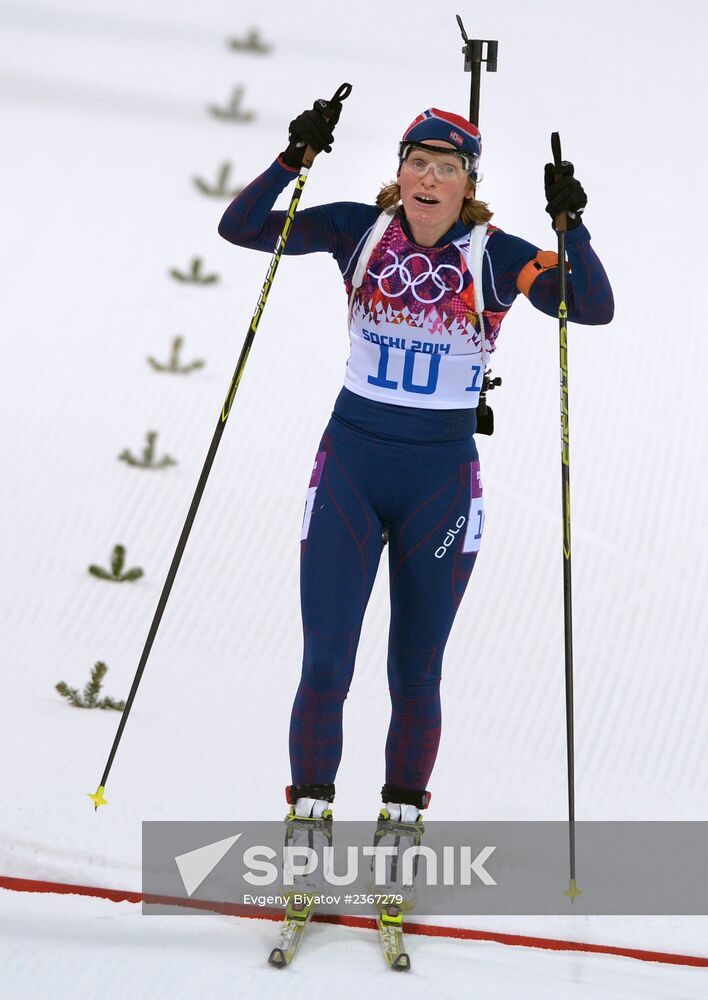 2014 Winter Olympics. Biathlon. Women. Pursuit race