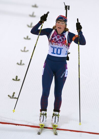 2014 Winter Olympics. Biathlon. Women. Pursuit race