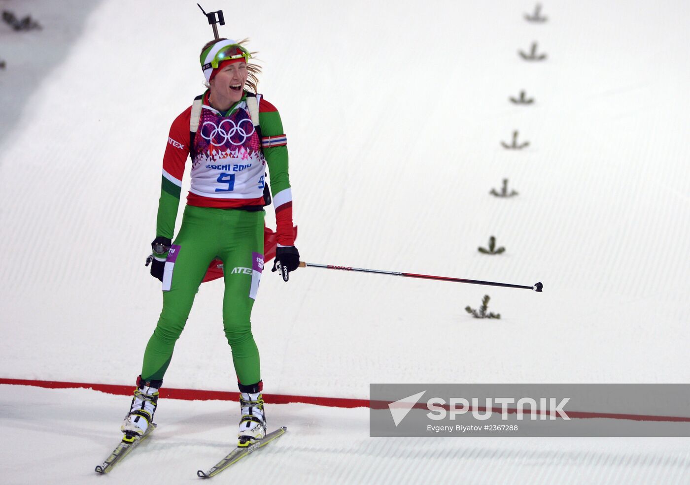 2014 Winter Olympics. Biathlon. Women. Pursuit race