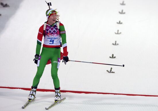 2014 Winter Olympics. Biathlon. Women. Pursuit race