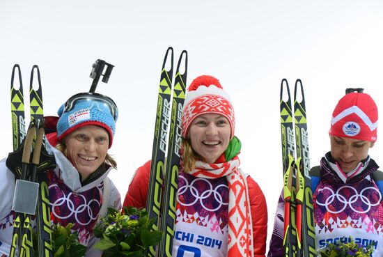 2014 Winter Olympics. Biathlon. Women. Pursuit race