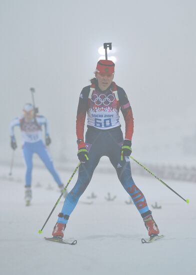 2014 Winter Olympics. Biathlon. Women. Pursuit race