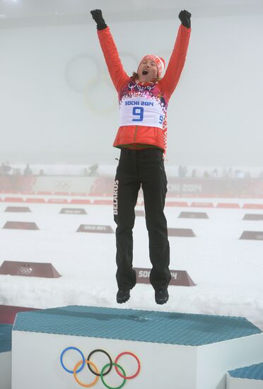 2014 Winter Olympics. Biathlon. Women. Pursuit race