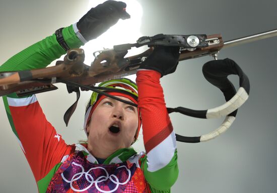 2014 Winter Olympics. Biathlon. Women. Pursuit race