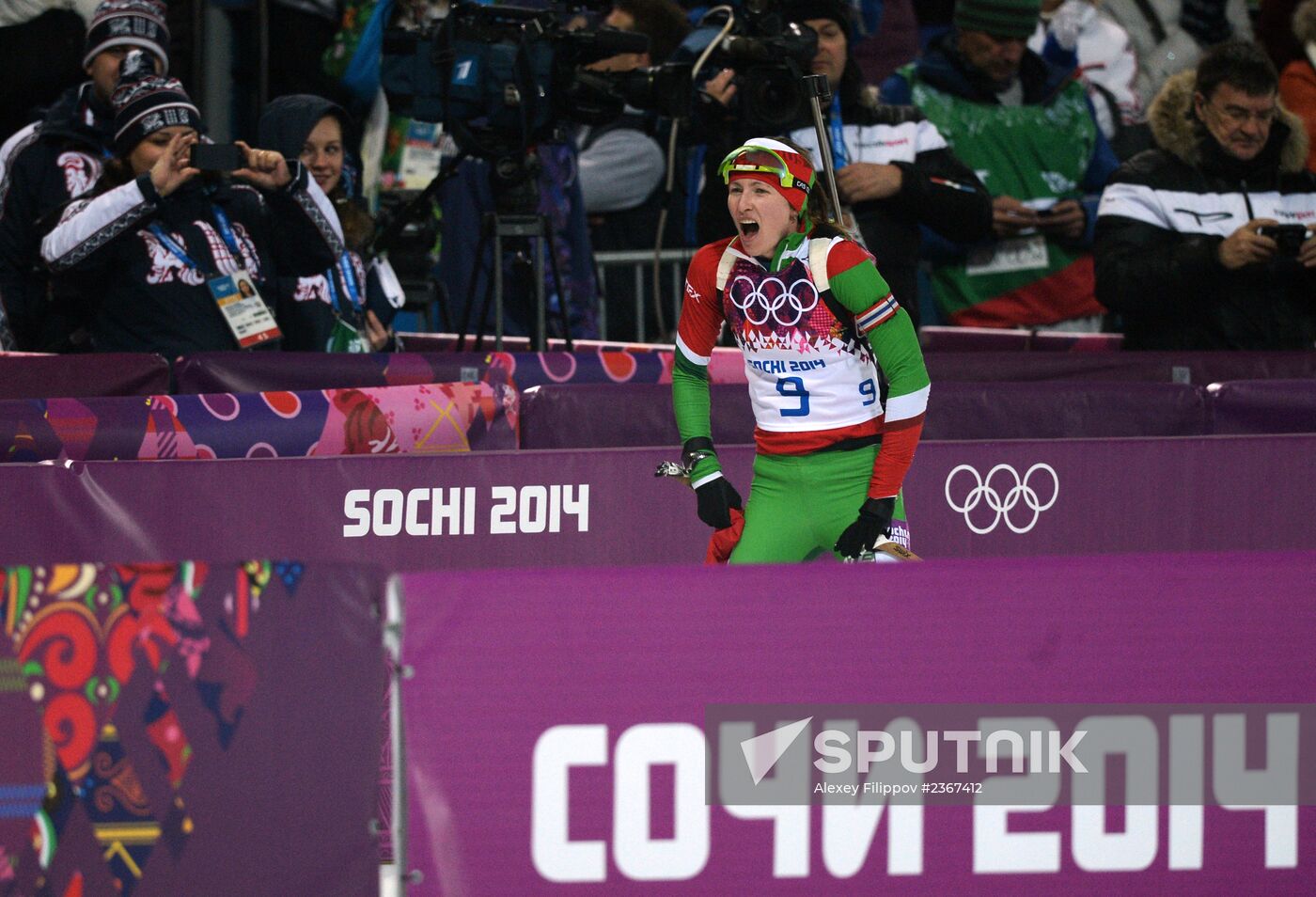 2014 Winter Olympics. Biathlon. Women. Pursuit race