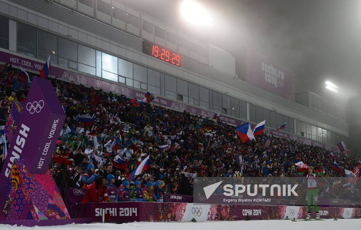2014 Winter Olympics. Biathlon. Women. Pursuit race