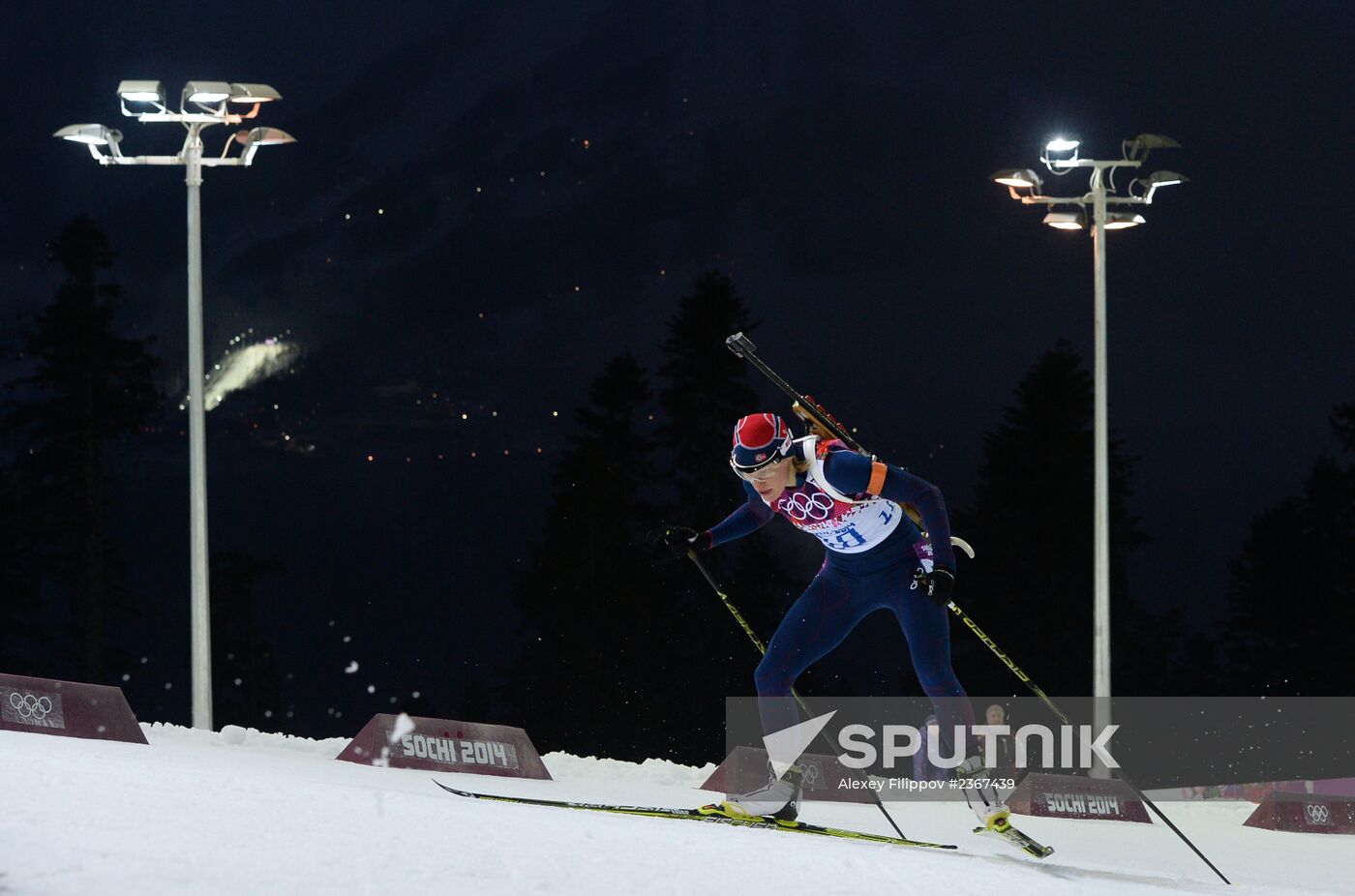 2014 Winter Olympics. Biathlon. Women. Pursuit race