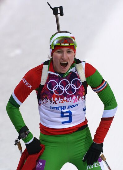 2014 Winter Olympics. Biathlon. Women. Pursuit race