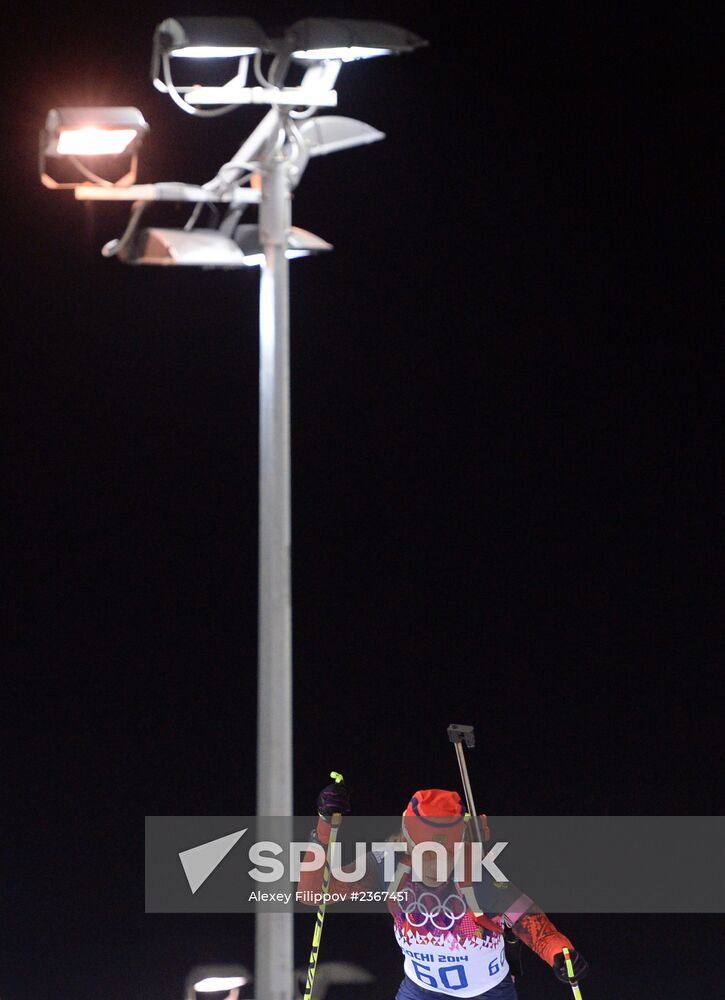 2014 Winter Olympics. Biathlon. Women. Pursuit race