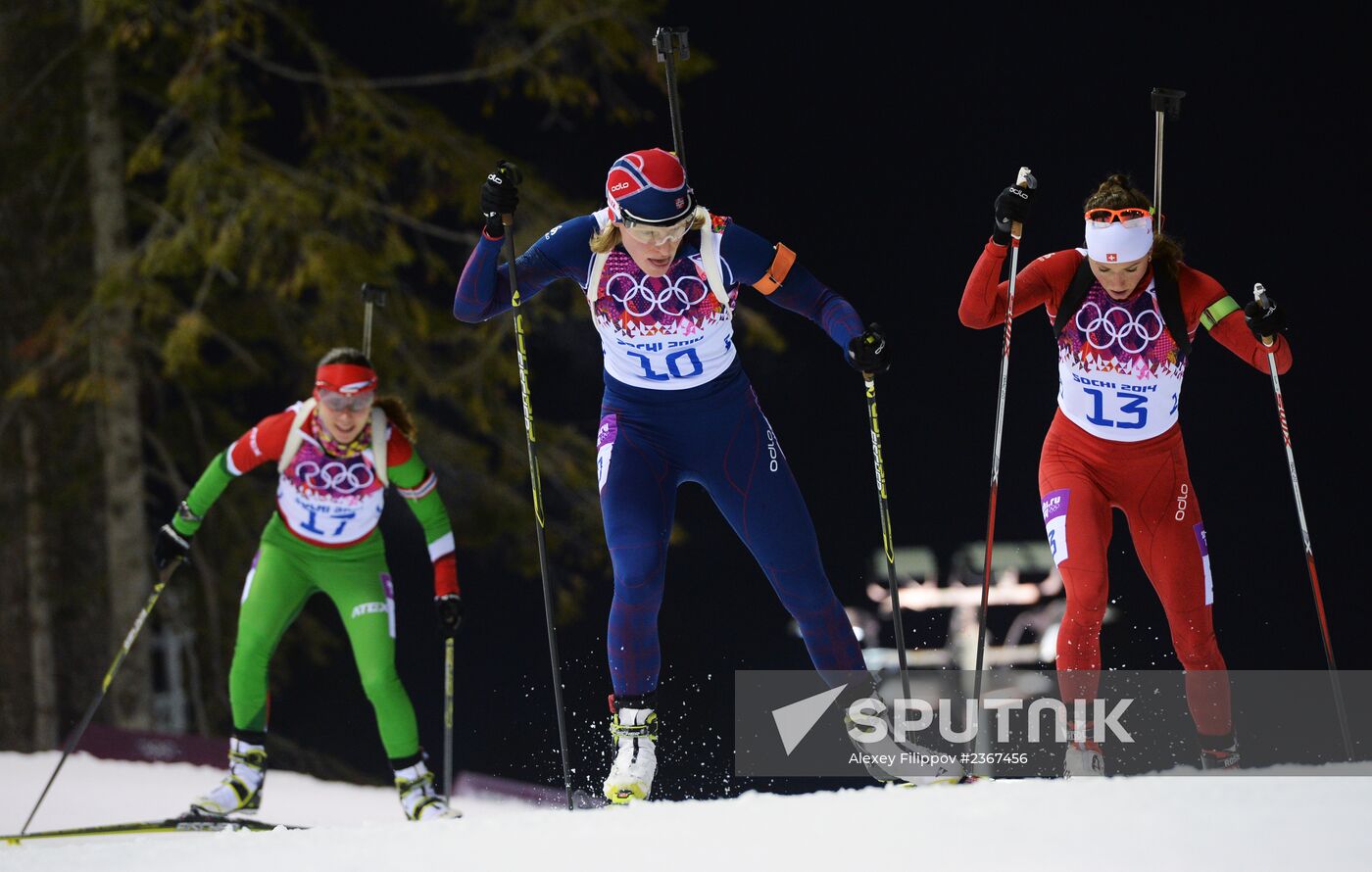 2014 Winter Olympics. Biathlon. Women. Pursuit race