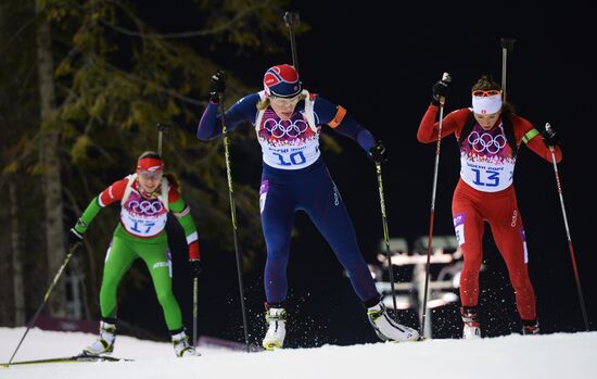 2014 Winter Olympics. Biathlon. Women. Pursuit race