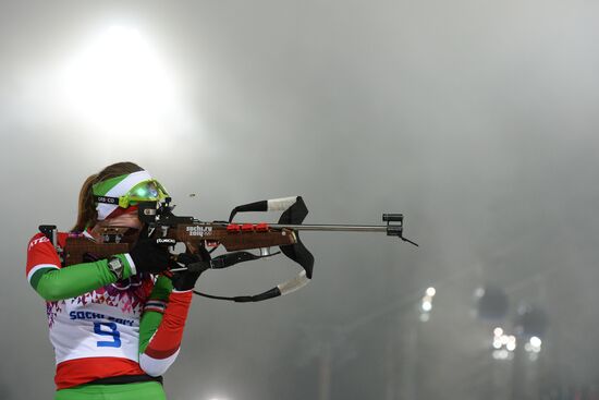 2014 Winter Olympics. Biathlon. Women. Pursuit race