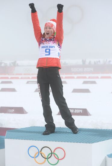 2014 Winter Olympics. Biathlon. Women. Pursuit race