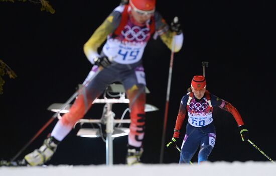2014 Winter Olympics. Biathlon. Women. Pursuit race