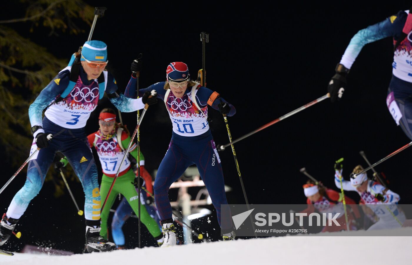 2014 Winter Olympics. Biathlon. Women. Pursuit race