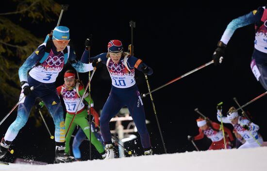 2014 Winter Olympics. Biathlon. Women. Pursuit race