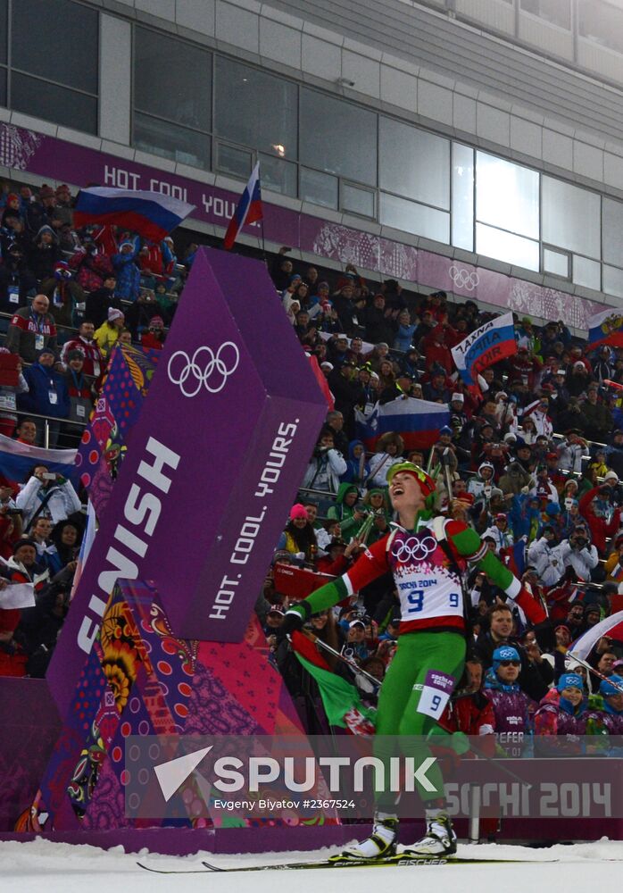 2014 Winter Olympics. Biathlon. Women. Pursuit race