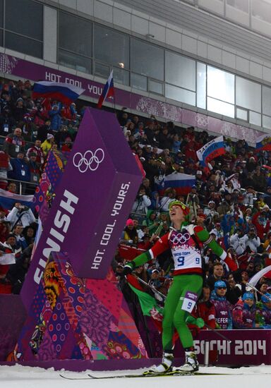 2014 Winter Olympics. Biathlon. Women. Pursuit race