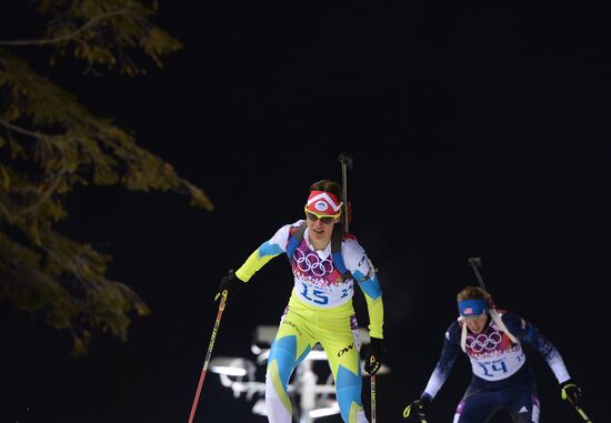 2014 Winter Olympics. Biathlon. Women. Pursuit race