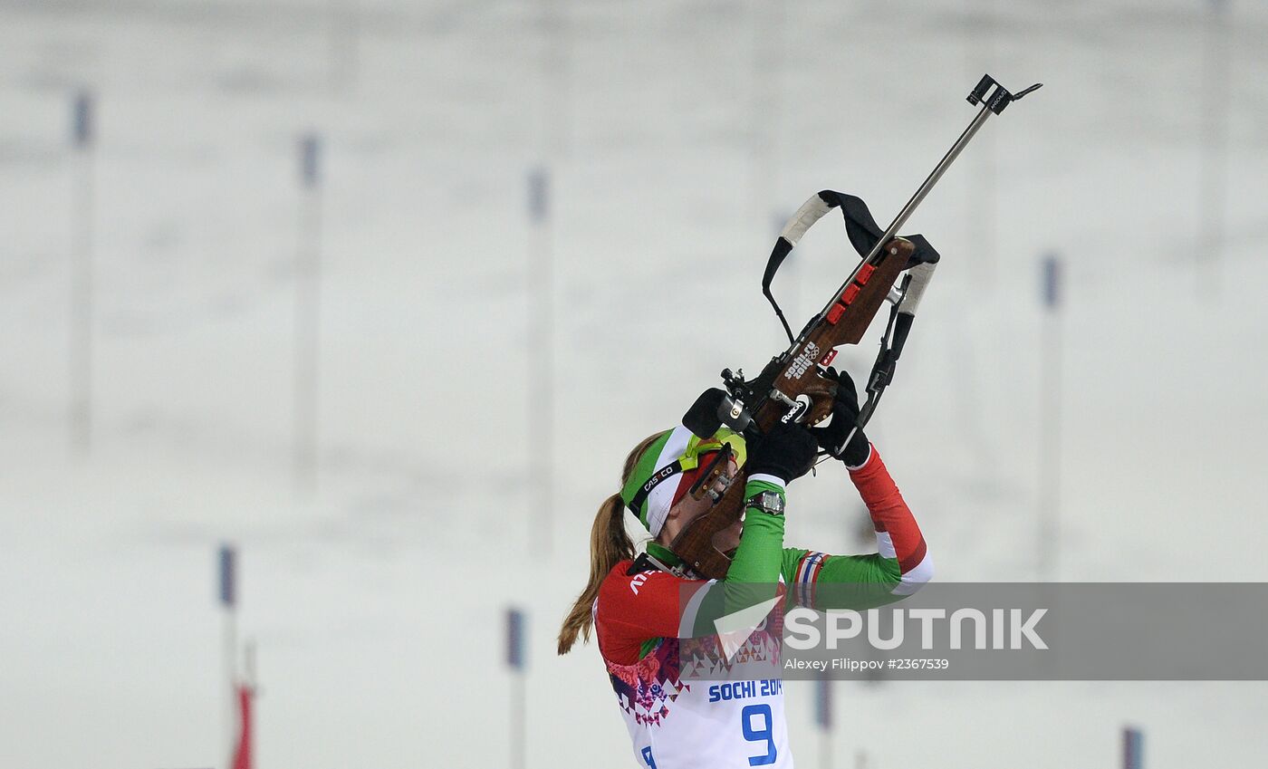 2014 Winter Olympics. Biathlon. Women. Pursuit race