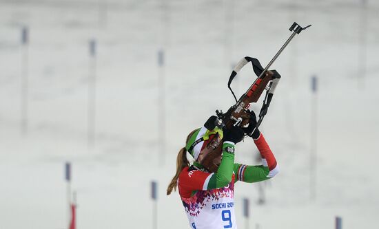 2014 Winter Olympics. Biathlon. Women. Pursuit race