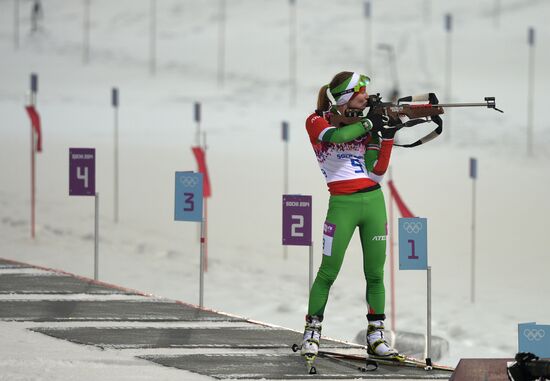 2014 Winter Olympics. Biathlon. Women. Pursuit race