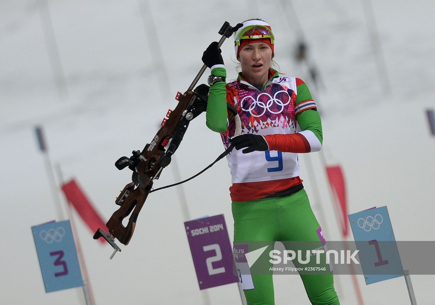 2014 Winter Olympics. Biathlon. Women. Pursuit race