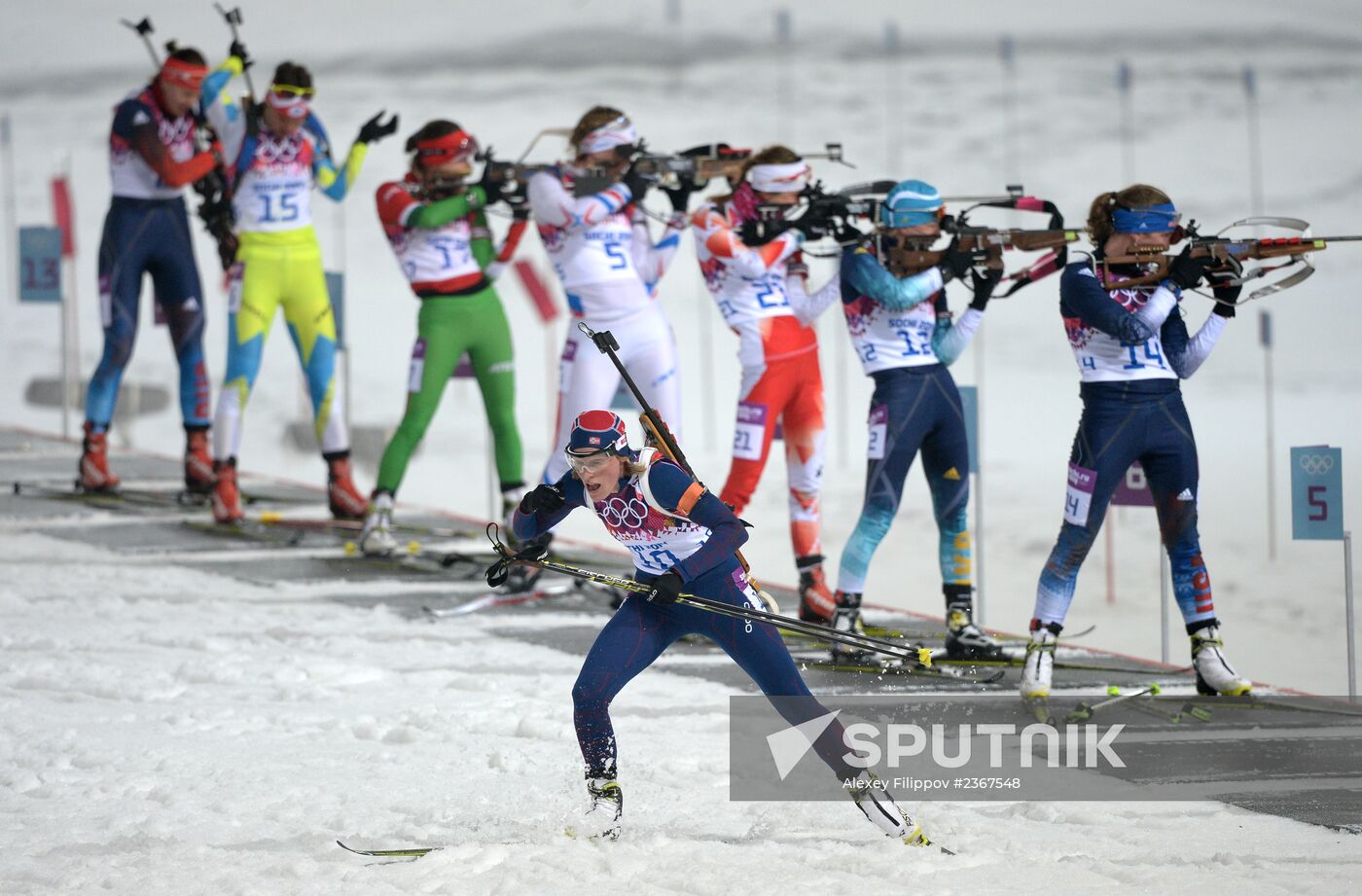 2014 Winter Olympics. Biathlon. Women. Pursuit race